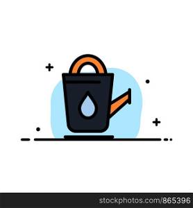 Bath, Bathroom, Shower, Water Business Flat Line Filled Icon Vector Banner Template