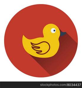 Bath duck icon. Flat color design. Vector illustration.