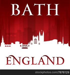 Bath England city skyline silhouette. Vector illustration
