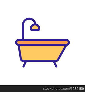 Bath icon vector. Thin line sign. Isolated contour symbol illustration. Bath icon vector. Isolated contour symbol illustration