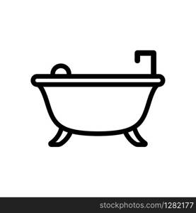 Bath icon vector. Thin line sign. Isolated contour symbol illustration. Bath icon vector. Isolated contour symbol illustration