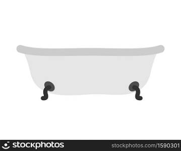 Bath isolated. Bathroom object on white background.