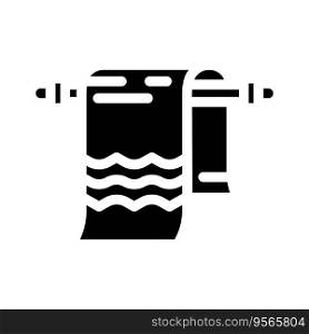 bath towel hygiene glyph icon vector. bath towel hygiene sign. isolated symbol illustration. bath towel hygiene glyph icon vector illustration