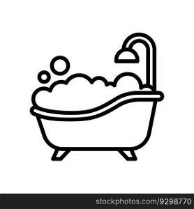 Bath tube icon vector on trendy design