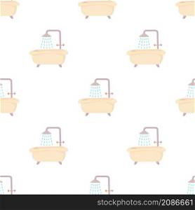 Bath with shower pattern seamless background texture repeat wallpaper geometric vector. Bath with shower pattern seamless vector