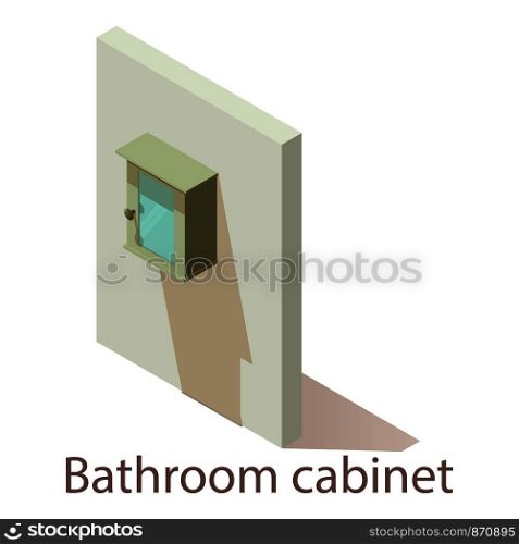 Bathroom cabinet icon. Isometric illustration of bathroom cabinet vector icon for web.. Bathroom cabinet icon, isometric style.