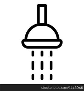 Bathroom drain icon. Outline bathroom drain vector icon for web design isolated on white background. Bathroom drain icon, outline style