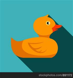 Bathroom duck icon. Flat illustration of bathroom duck vector icon for web design. Bathroom duck icon, flat style
