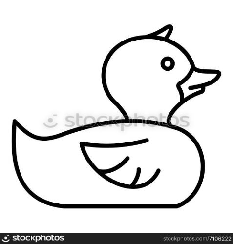 Bathroom duck icon. Outline bathroom duck vector icon for web design isolated on white background. Bathroom duck icon, outline style