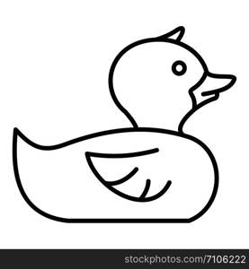 Bathroom duck icon. Outline bathroom duck vector icon for web design isolated on white background. Bathroom duck icon, outline style