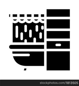 bathroom furniture glyph icon vector. bathroom furniture sign. isolated contour symbol black illustration. bathroom furniture glyph icon vector illustration