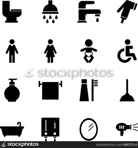 Bathroom icon vector image