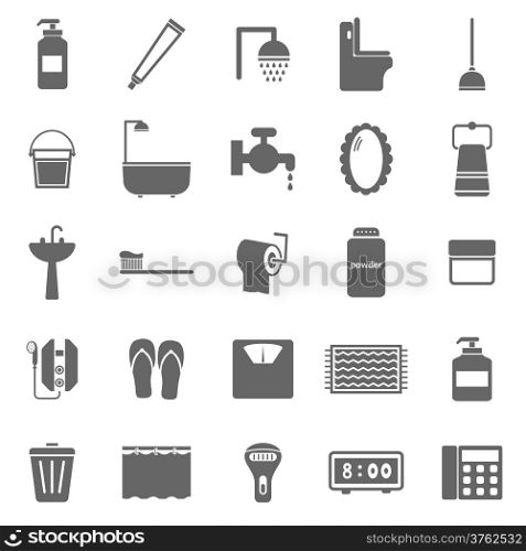 Bathroom icons on white background, stock vector