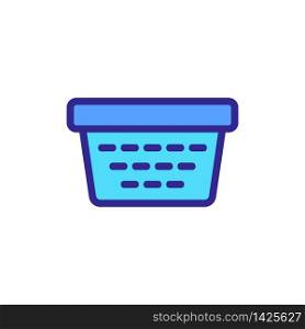 bathroom laundry basket icon vector. bathroom laundry basket sign. color symbol illustration. bathroom laundry basket icon vector outline illustration