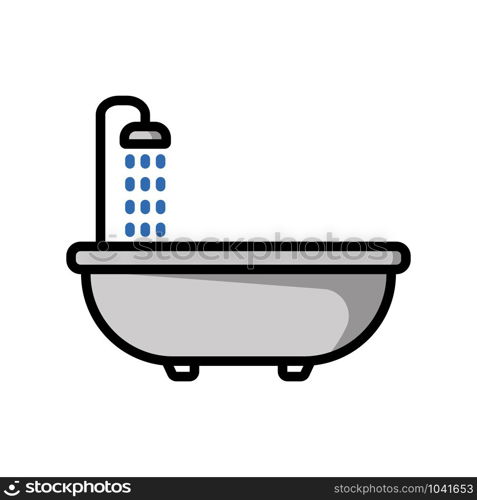 bathtub - bathroom icon vector design template