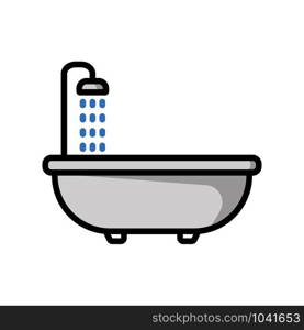 bathtub - bathroom icon vector design template