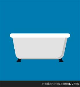 Bathtub flat style icon. Vector eps10 illustration