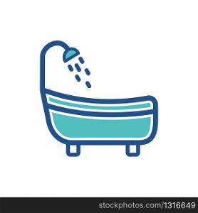 bathtub icon collection, trendy style