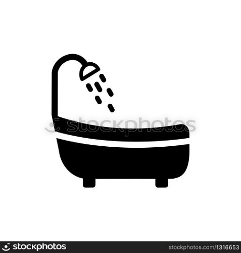 bathtub icon collection, trendy style