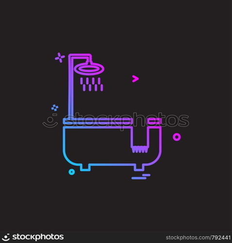 Bathtub icon design vector