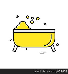 Bathtub icon design vector