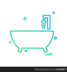 Bathtub icon design vector