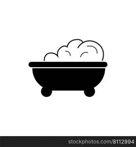 bathtub icon logo vector design template