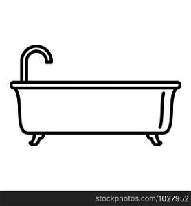 Bathtub icon. Outline bathtub vector icon for web design isolated on white background. Bathtub icon, outline style