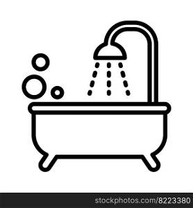 Bathtub icon vector design template