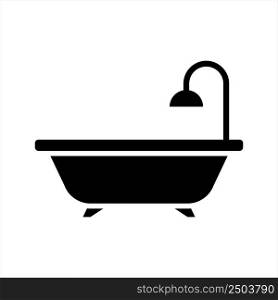 bathtub icon vector design template simple and clean