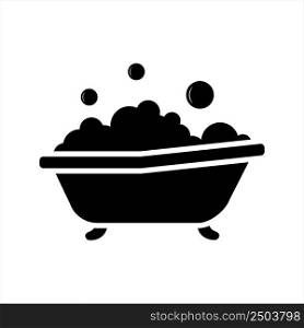 bathtub icon vector design template simple and clean