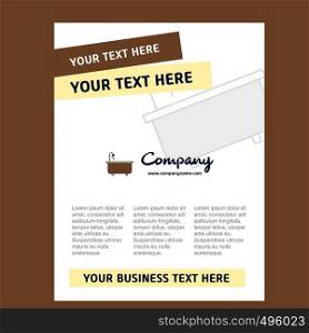 Bathtub Title Page Design for Company profile ,annual report, presentations, leaflet, Brochure Vector Background