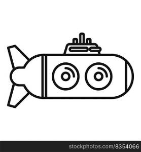 Bathyscaphe periscope icon outline vector. Submarine sea. Marine ocean.. Bathyscaphe periscope icon outline vector. Submarine sea