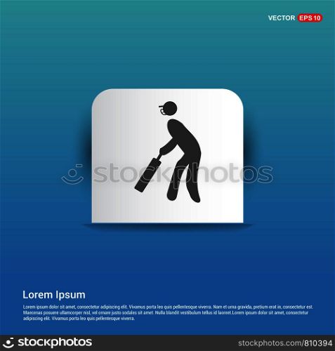Batsman Icon - Blue Sticker button