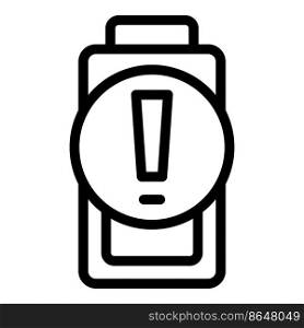 Battery charge icon outline vector. Level phone. Mobile full. Battery charge icon outline vector. Level phone