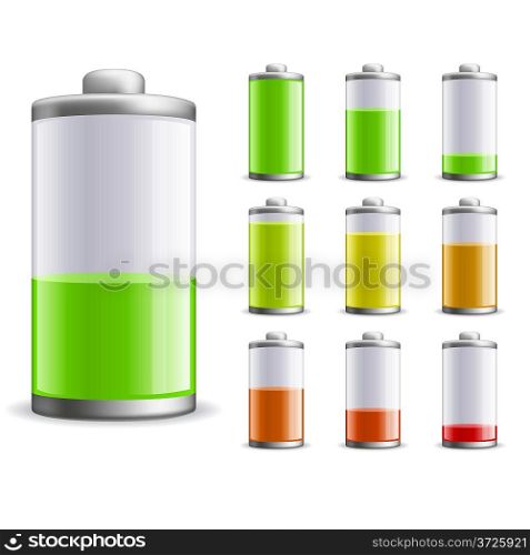 Battery charge status vector illustration.