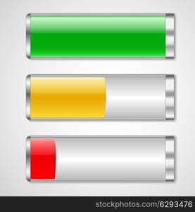 Battery charge status vector illustration