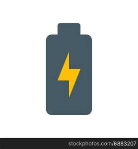 battery charged, icon on isolated background