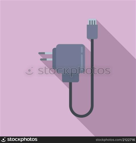 Battery charger icon flat vector. Recharge smartphone. Mobile usb. Battery charger icon flat vector. Recharge smartphone