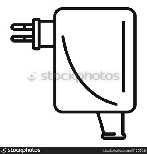 Battery charger icon outline vector. Recharge smartphone. Mobile usb. Battery charger icon outline vector. Recharge smartphone