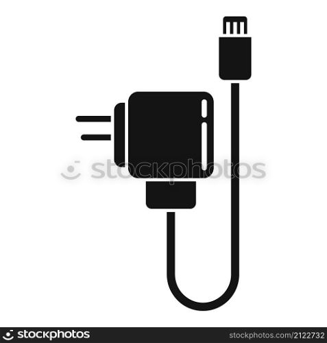 Battery charger icon simple vector. Recharge smartphone. Mobile usb. Battery charger icon simple vector. Recharge smartphone