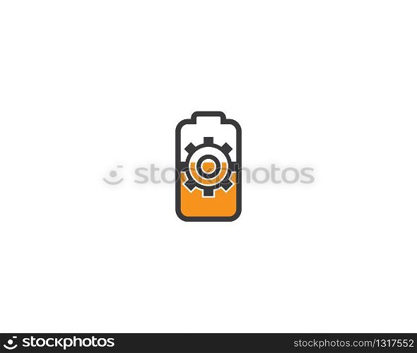 Battery charger logo icon