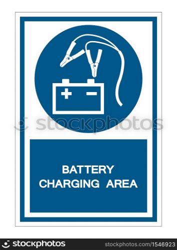 Battery Charging Area Symbol Sign Isolate on White Background,Vector Illustration