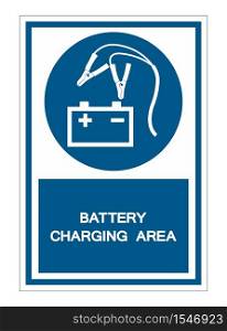 Battery Charging Area Symbol Sign Isolate on White Background,Vector Illustration