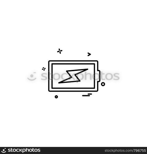Battery charging icon design vector