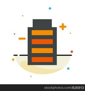 Battery, Ecology, Energy, Environment Abstract Flat Color Icon Template