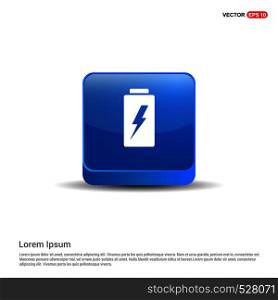Battery Icon - 3d Blue Button.