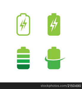 Battery icon and charging, charge indicator Vector logo design level Battery Energy Power running low up status batteries set logo Charge level illustration