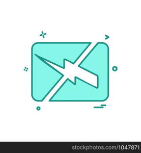 Battery icon design vector