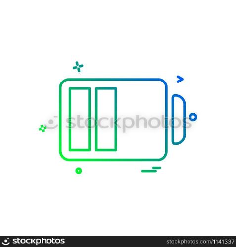 Battery icon design vector